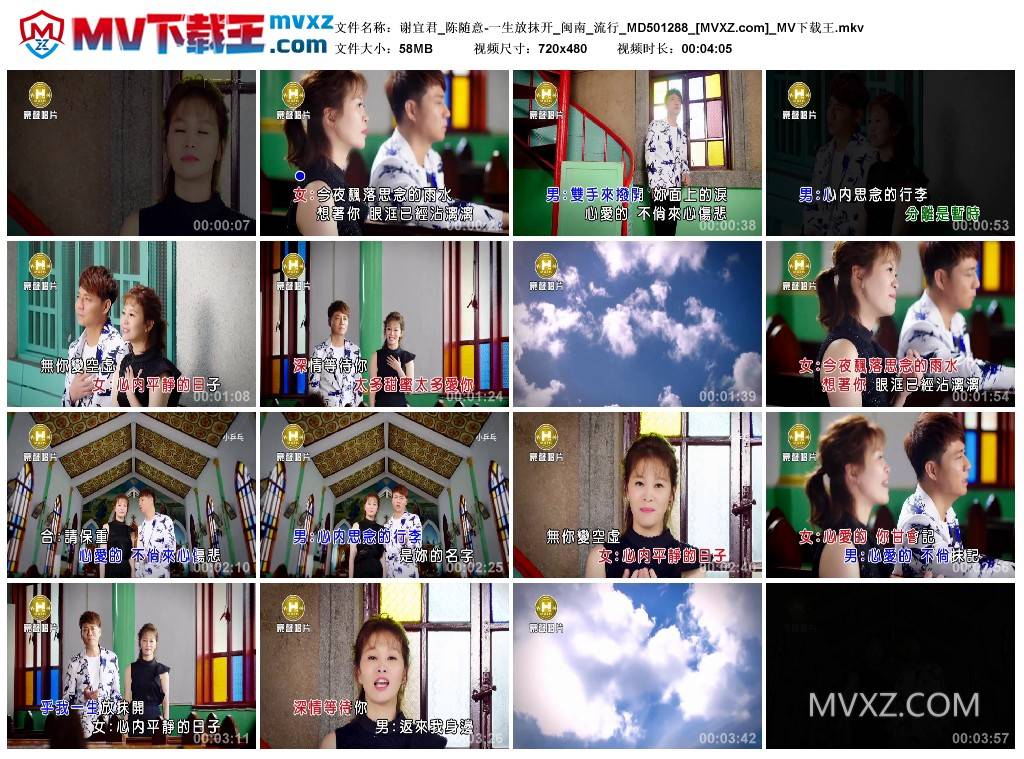 谢宜君_陈随意-一生放抹开_闽南_流行_MD501288